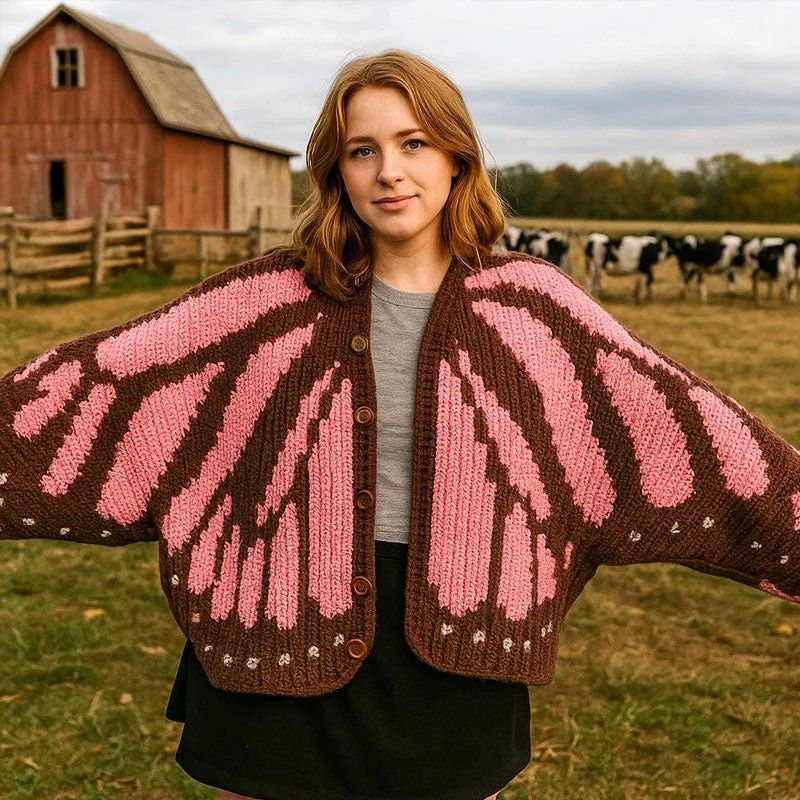 🦋 Monarch butterfly cardigan